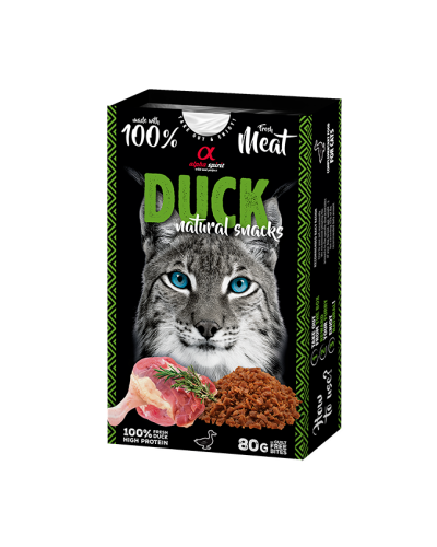 Натуральні ласощі для котів Alpha Spirit Snacks Duck напіввологі з качкою 80 г (ALPHG110000645)