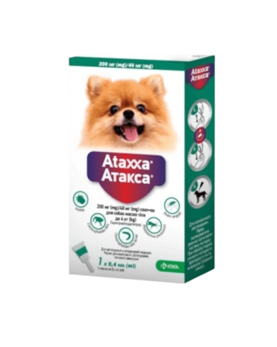 Ataxxa by KRKA - Атакса капли от блох, клещей и комаров для собак, до 4кг