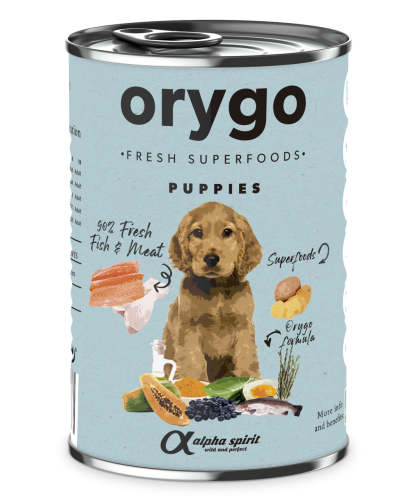 Полнорационный влажный корм Orygo Puppies Pate с лососем и бататом для щенков 400 г (ORYGD060030012)