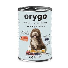 Полнорационный влажный корм Orygo Salmon Pate с лососем и черникой для взрослых собак 400 г (ORYGD060003212)