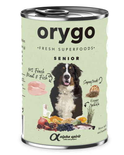 Повнораціонний вологий корм Orygo Senior Pate з куркою і нутом для дорослих старіючих собак 400 г (ORYGD060510012)
