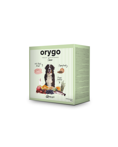 Корм для дорослих старіючих собак ORYGO Senior з курятиною та бобовими напіввологий (200г х18) 3,6 кг (ORYGD030510046)