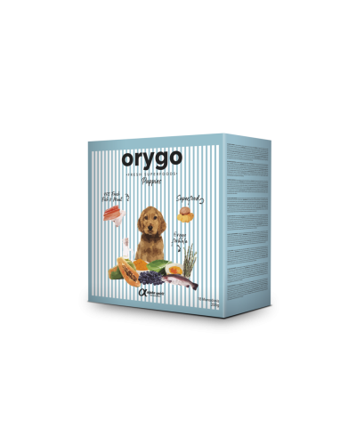 Корм для цуценят ORYGO Puppies з лососем та бататом напіввологий (200г х18) 3,6 кг (ORYGD030030046)