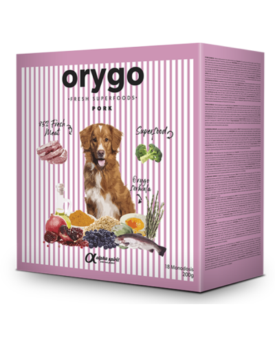 Корм для взрослых собак ORYGO Pork Cвинина и брокколи полувлажный (200г х18) 3,6 кг (ORYGD030000846)