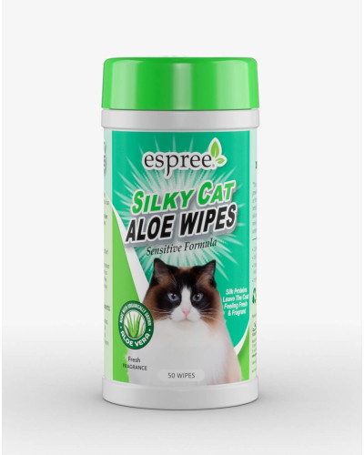 Серветки для кішок Espree Silky Cat Aloe Wipes для для грумінгу 50 шт (E01421)