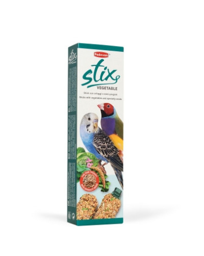 Ласощі для хвилястих та малих екзотичних птахів Padоvan Stix Vegetable Cocorite ed Esotici 80 г (PP00346)