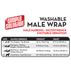 Гігієнічна підкладка-протектор для тварин Simple Solution WASHABLE MALE WRAP великих порід L (ss11242)