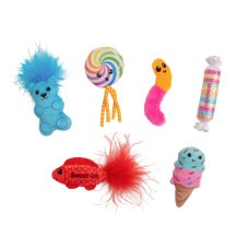 Набір іграшок для котів Catstages Kitty Sweet Treats Toys з кошачою м'ятою 6 шт 10х2,5см (pt70915)