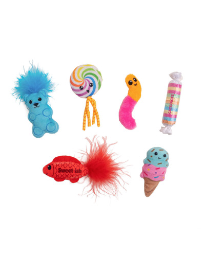 Набір іграшок для котів Catstages Kitty Sweet Treats Toys з кошачою м'ятою 6 шт 10х2,5см (pt70915)