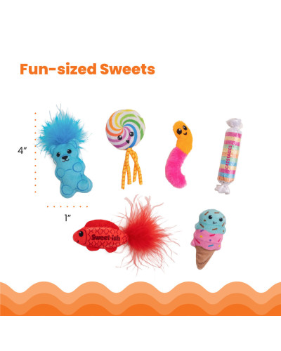Набір іграшок для котів Catstages Kitty Sweet Treats Toys з кошачою м'ятою 6 шт 10х2,5см (pt70915)