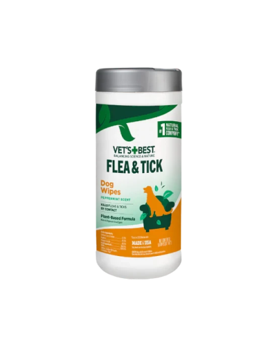 Салфетки Vet's Best Flea&Tick Wipes от насекомых для собак 50 шт (vb10459)