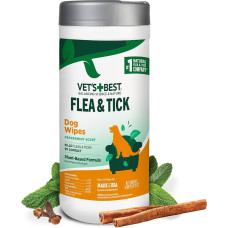 Серветки Vet's Best Flea&Tick Wipes проти комах для собак 50 шт (vb10459)