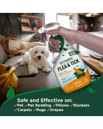 Спрей Vet`s Best Natural Flea & Tick Home Spray от блох,клещей и москитов для собак и дома 945 мл (vb10348)