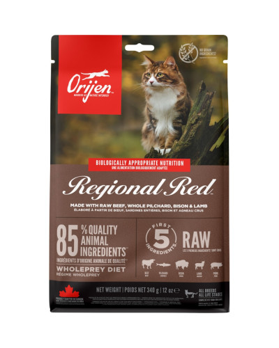 Сухий корм для котів усіх порід та всіх стадій життя Orijen Regional Red Cat 340 г (o28234)