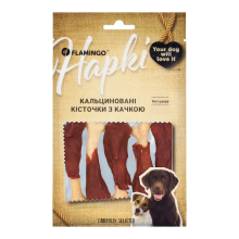 Flamingo Кальцинированные косточки с уткой для собак 75 GR