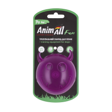 AnimAll Fun м'яч чортик з пищалкою 75 мм фіолетовий
