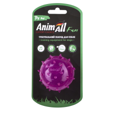 AnimAll Fun м'яч шипований з пищалкою 65 мм фіолетовий