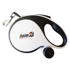 AnimAll рулетка-повідець з диспенсером S до 15 кг/3 метрів біла, MS7016-B, (Х/24/Х)