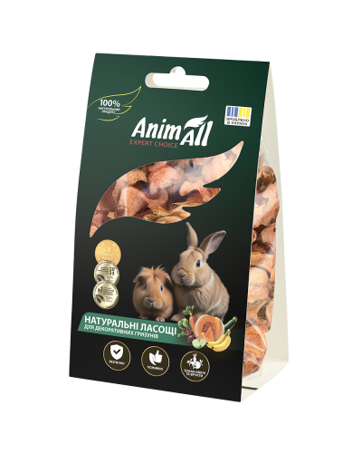 AnimAll Лакомство для грызунов, 50 г. Сушеная морковь