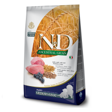 Сухой корм для щенков cредних и крупных пород Farmina N&D Low Grain LAMB & BLUEBERRY PUPPY MEDIUM & MAXI 2,5 kg 33710