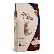 Повнораціонний корм для дорослих котів How Meow Adult Cat з куркою 2кг