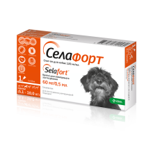 Selafort (Селафорт) краплі на холку від бліх, кліщів та гельмінтів для собак від 5,1 до 10 кг ( 1/10/90 ) ( 1/10/90 )