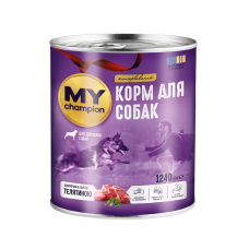 Мій чемпіон. Вологий корм для собак шматочки з Телятиною 1240г