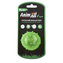 AnimAll Fun мяч шипованный с пищалкой 65 мм зеленый