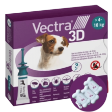 CEVA ВЕКТРА 3D  капли от блох и клещей для собак 4.1 - 10.0 кг (3 х 1,6мл)