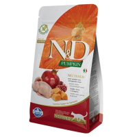 Сухий корм для стерилізованих котів Farmina N&D Grain Free PUMPKIN QUAIL & POMEGRANATE NEUTERED ADULT з перепілкою та гарбузом 300 gr 35370