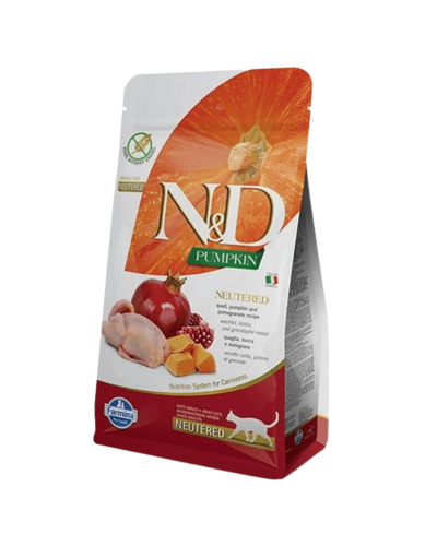 Сухий корм для стерилізованих котів Farmina N&D Grain Free PUMPKIN QUAIL & POMEGRANATE NEUTERED ADULT з перепілкою та гарбузом 300 gr 35370
