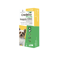 Credelio Plus (Кределіо Плюс) жувальні таблетки від бліх, кліщів та гельмінтів для собак 1,4-2,8 кг, упаковка (3 шт)