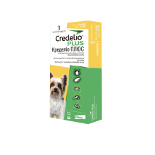 Credelio Plus (Кределіо Плюс) жувальні таблетки від бліх, кліщів та гельмінтів для собак 1,4-2,8 кг, упаковка (3 шт)