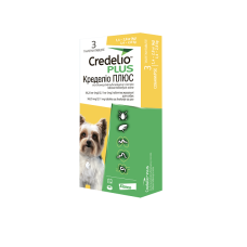 Credelio Plus (Кределіо Плюс) жувальні таблетки від бліх, кліщів та гельмінтів для собак 1,4-2,8 кг, упаковка (3 шт)