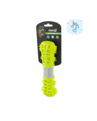 AGrizZzly 0150 Игрушка мультифункциональная кость, зеленая-серая, (24,4х7,3х5,1 см)