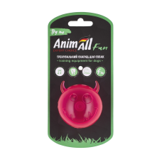 AnimAll Fun м'яч чортик з пищалкою 65 мм рожевий