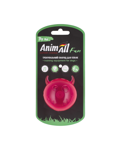 AnimAll Fun мяч чертик с пищалкой 65 мм розовый