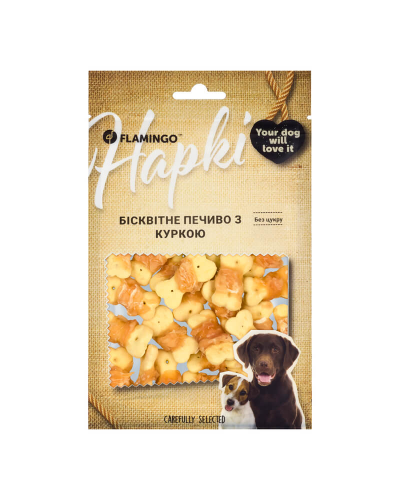 Flamingo Бисквитное печенье с курицей для собак 75 GR