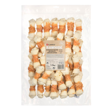 Flamingo ЖЕВАТЕЛЬНЫЕ КОСТИ ДЛЯ СОБАК ОБОБРНУТЫЕ МЯСОМ КУРКИ 11CM 46ST 1,61KG