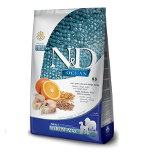Сухой корм для собак cредних и крупных пород Farmina N&D Low Grain Ocean ADULT ADULT MEDIUM & MAXI с треской и апельсином 2,5 kg 36629