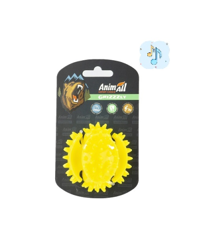 AGrizZzly 0129 Игрушка мультифункциональный мяч, желтый, (d-7.5 см)
