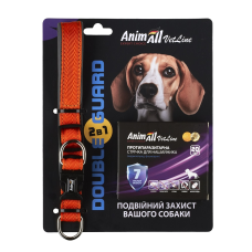 AnimAll VetLine Double Guard комплект нашийник з протипаразитарною стрічкою, 20 мм, 320 - 400 мм, помаранчевий