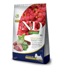 Сухий корм для собак Farmina N&D QUINOA DOG DIGESTION, LAMB & FENNEL ADULT MINI дієт. харчування у разі порушень травлення з ягням та кіноа, 2,5 кг 40060