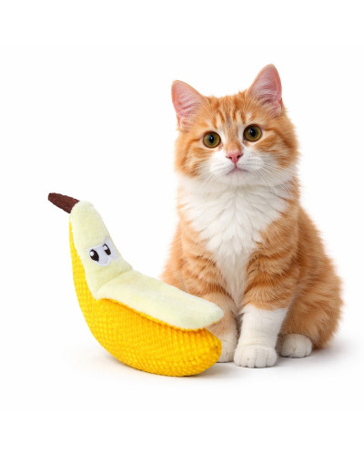 Игрушка для кошек Petstages Dental Banana для зубов с кошачьей мятой 12см (pt67835)