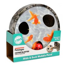 Игрушка - качели для кошек Petstages Hide & Seek Wobble Pond (Пруд с рыбками) рисунок 23х23х11 (pt67744)