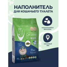 Ван Кэт 5кг аромат Сосна наполнитель бентонитовый