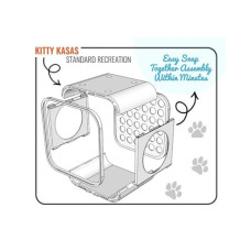 Будинок-кубик для котів Jolly Pets Kitty Kasa Bedroom 49х39х30 Синьо-зелений (KKB115)