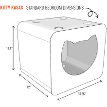 Будинок-кубик для котів Jolly Pets KITTY KASA BEDROOM 49х39х30 Білий (KKB105)