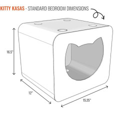 Будинок-кубик для котів Jolly Pets KITTY KASA BEDROOM 49х39х30 Білий (KKB105)