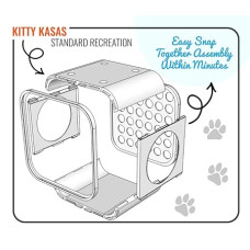 Будинок-кубик для котів Jolly Pets KITTY KASA BEDROOM 49х39х30 Білий (KKB105)
